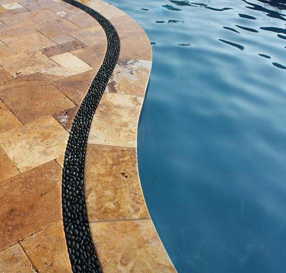 What size travertine/marble pool coping should you use for your pool?
