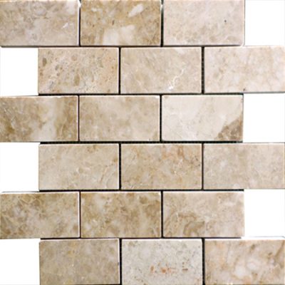 Cappuccino marble 2×4 polished mosaic