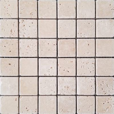 ivory travertine 2×2 tumbled