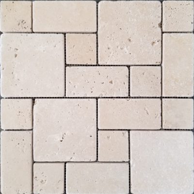 ivory travertine mini pattern tumbled